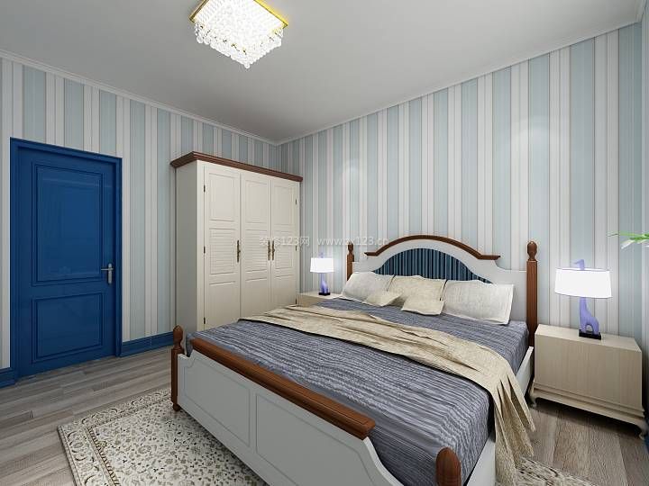 三室两厅地中海风格卧室装修效果图片