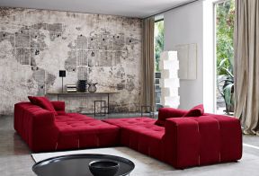 室内后现代风格 客厅沙发颜色搭配
