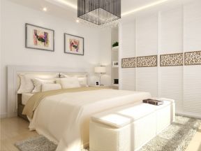 现代家居卧室床尾凳装修设计效果图片2023