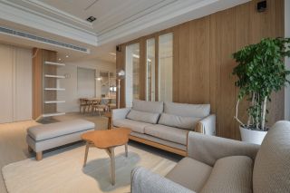 日式简约风格客厅组合沙发装修效果图片
