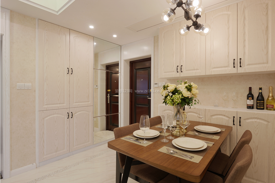 简美风格家庭餐厅装修效果图大全2017图片_装