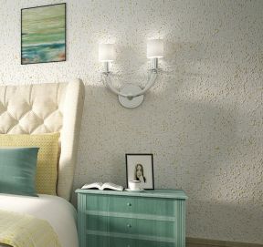 硅藻泥背景墙图片 欧式卧室床头背景