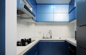 小户型厨房整体橱柜颜色装修实景图片