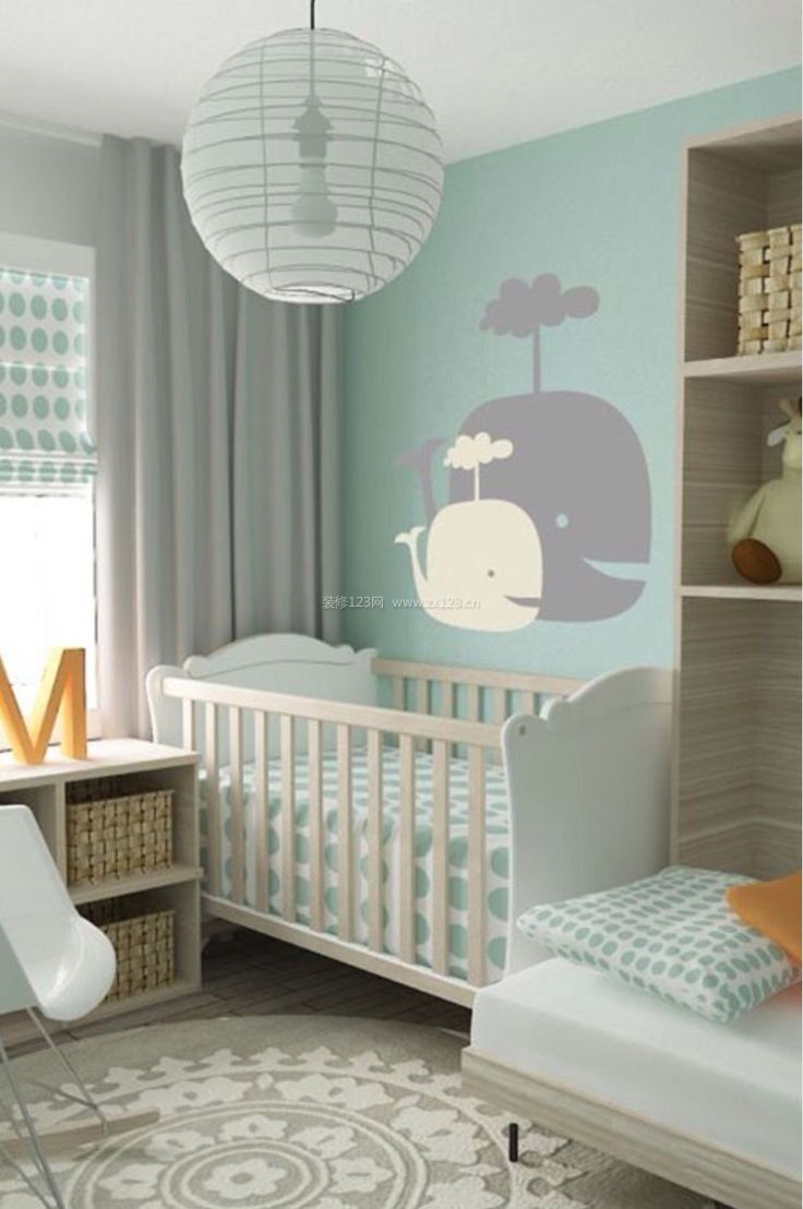 婴儿房现代简约床装修效果图片