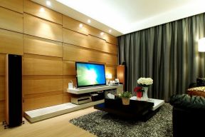 客厅隐形门效果图  电视墙造型设计