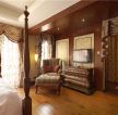 美式古典卧室窗帘装修效果图大全2023图片