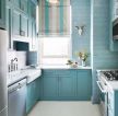 厨房蓝色橱柜设计图片大全