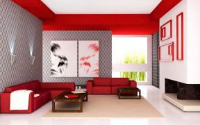 彩色墙面漆效果图 家庭客厅装修效果图大全