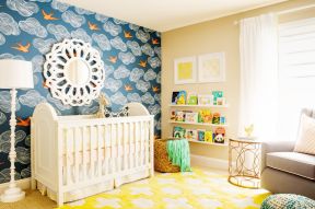 彩色墙面漆效果图 婴儿房装修效果图片