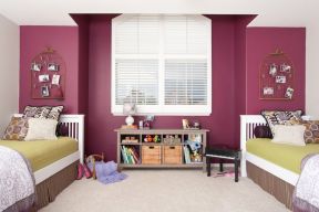彩色墙面漆效果图 双人儿童房装修效果图片
