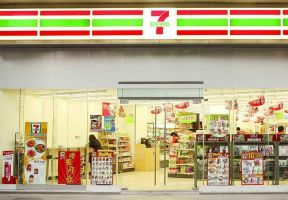 711便利店玻璃门装修效果图片