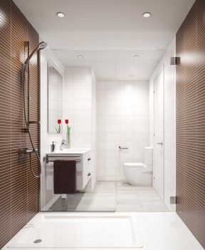 卫生间淋浴隔断安装效果图 