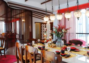 东南亚风格的装修 餐厅装修图片效果图