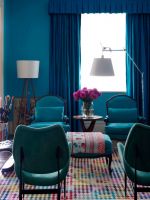 别墅客厅单人沙发装修效果图片