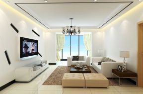 簡約家居裝修 客廳電視墻裝飾效果圖