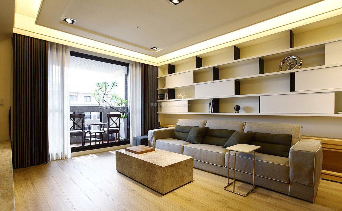 日本风格客厅沙发背景墙效果图欣赏
