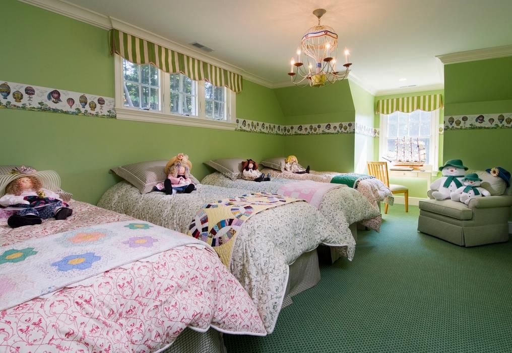 小孩房子室内绿色墙面装修效果图片大全