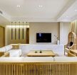 日本风格装修客厅电视墙装饰效果图