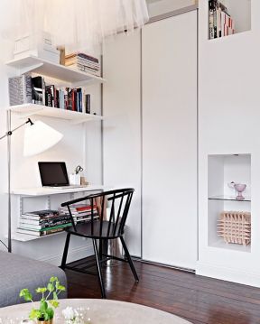 小户型家具摆放效果图  书房书桌设计