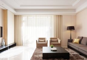 日本风格装修 装修客厅窗帘效果图