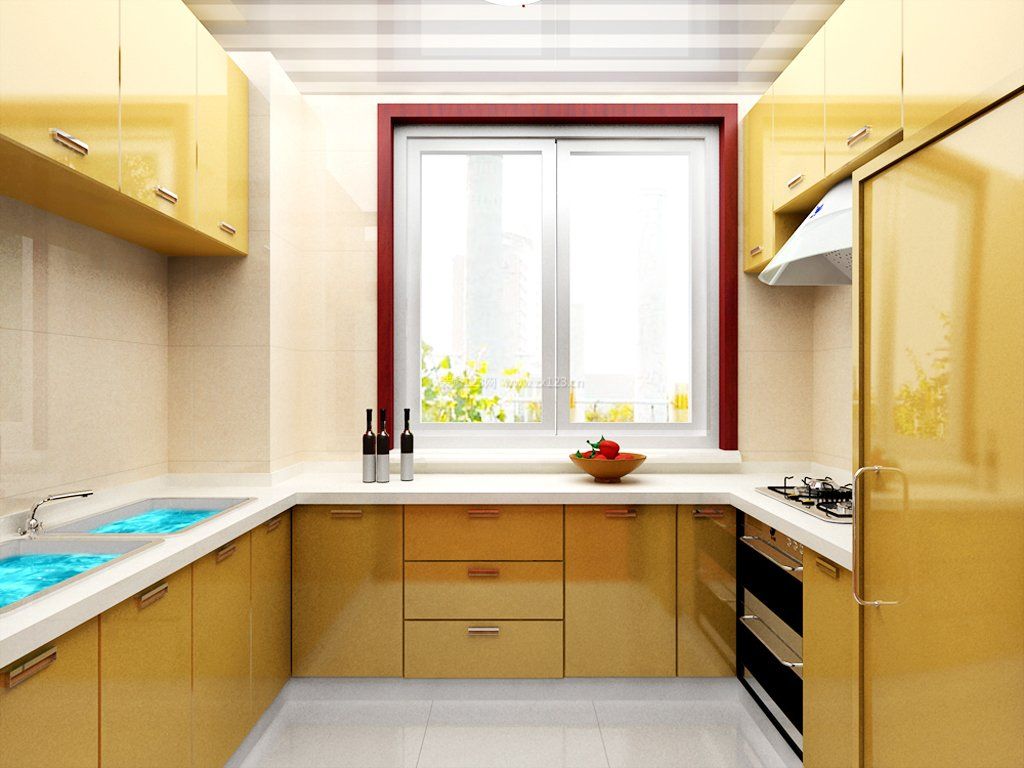农村家装厨房橱柜颜色效果图 