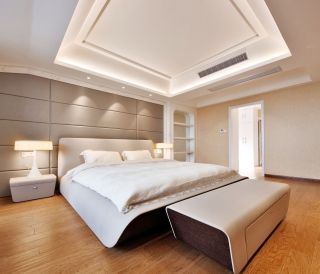 现代简约大户型样板房卧室装修效果图