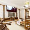 中式现代客厅电视墙装饰效果图