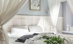 别墅简约美式卧室床缦装修效果图片