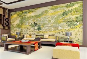 现代简约装饰画 现代中式风格客厅