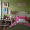 简单女孩房间绿色墙面装修效果图片大全