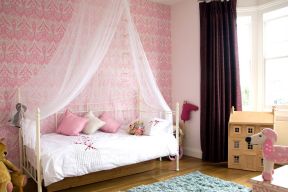 简单女孩房间图片大全 铁艺床装修效果图片