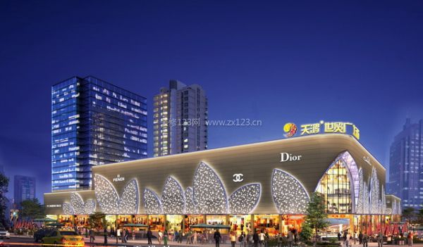 河南郑州、驻马店商业空间装修设计可参考效果图