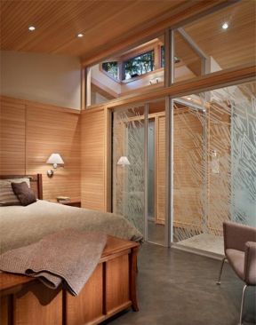 室内玻璃房效果图 生态木屋别墅