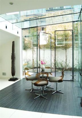 室内玻璃房效果图 2020农村别墅花园设计