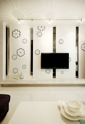 大方质感现代简约电视墙客厅装修效果图