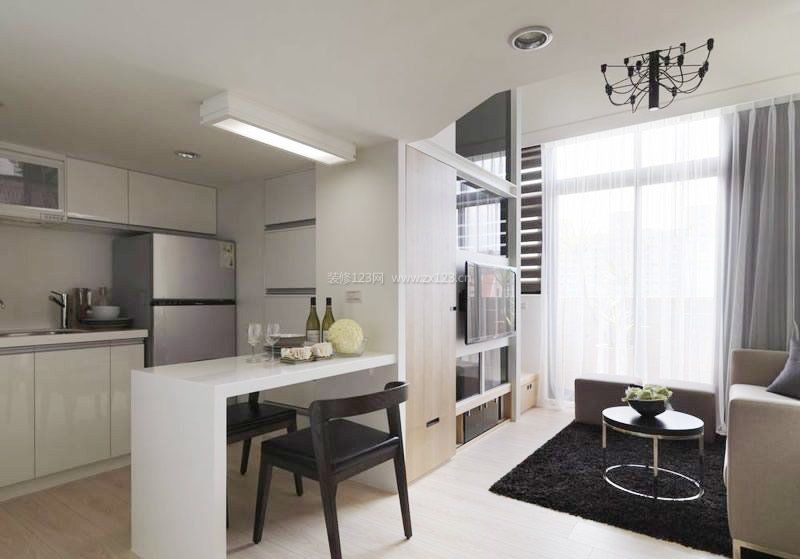 40平米公寓小户型开放式厨房装修效果图
