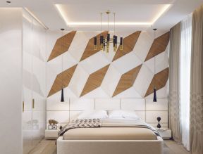 简单卧室床头背景墙 2020卧室背景墙造型