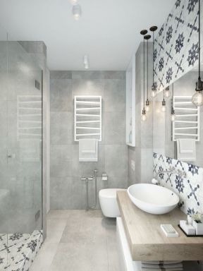 6平米卫生间瓷砖图片 2020时尚淋浴房图片