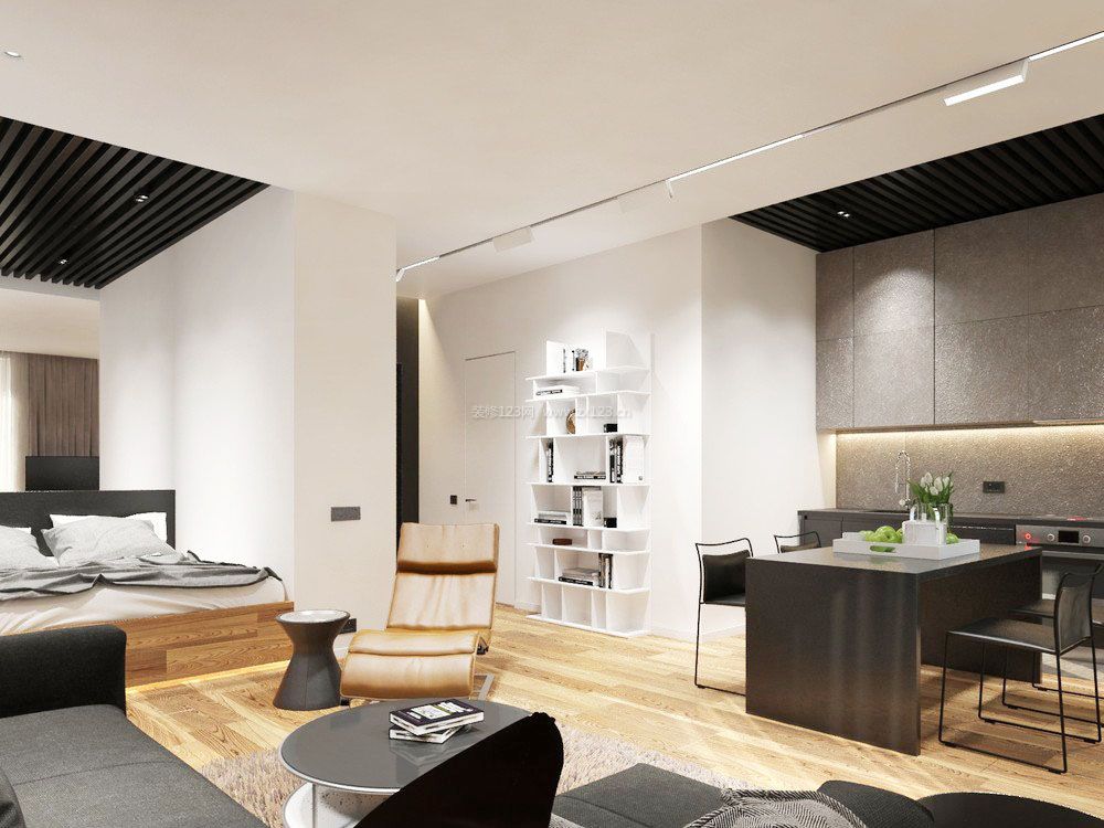 100平米房屋简单客餐厅家具装修效果图片2023