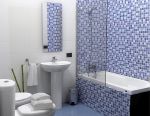 诺贝尔卫生间蓝色瓷砖图片 