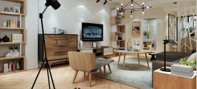2020北欧风格家居客厅装修图 简约时尚电视背景墙