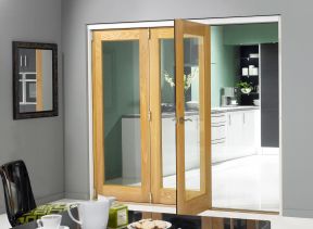 厨房折叠门 2020玻璃实木门图片