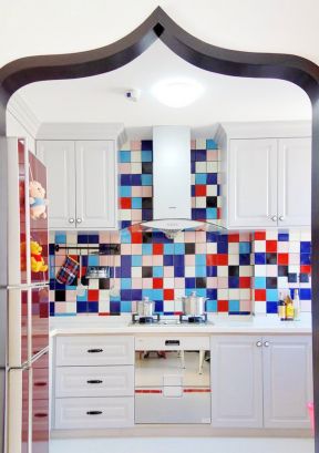 厨房马赛克墙砖颜色搭配贴图