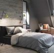 现代欧式卧室简约床头背景墙效果图 