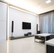 2023现代简约室内装修风格黑白电视背景墙图片