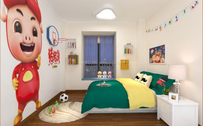 现代简约三室两厅装修效果图 2020男孩儿童房间布置图片