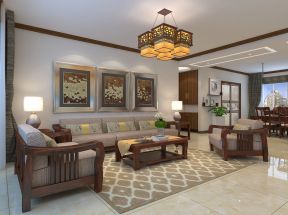 2020新中式客厅效果图 组合沙发装修效果图片