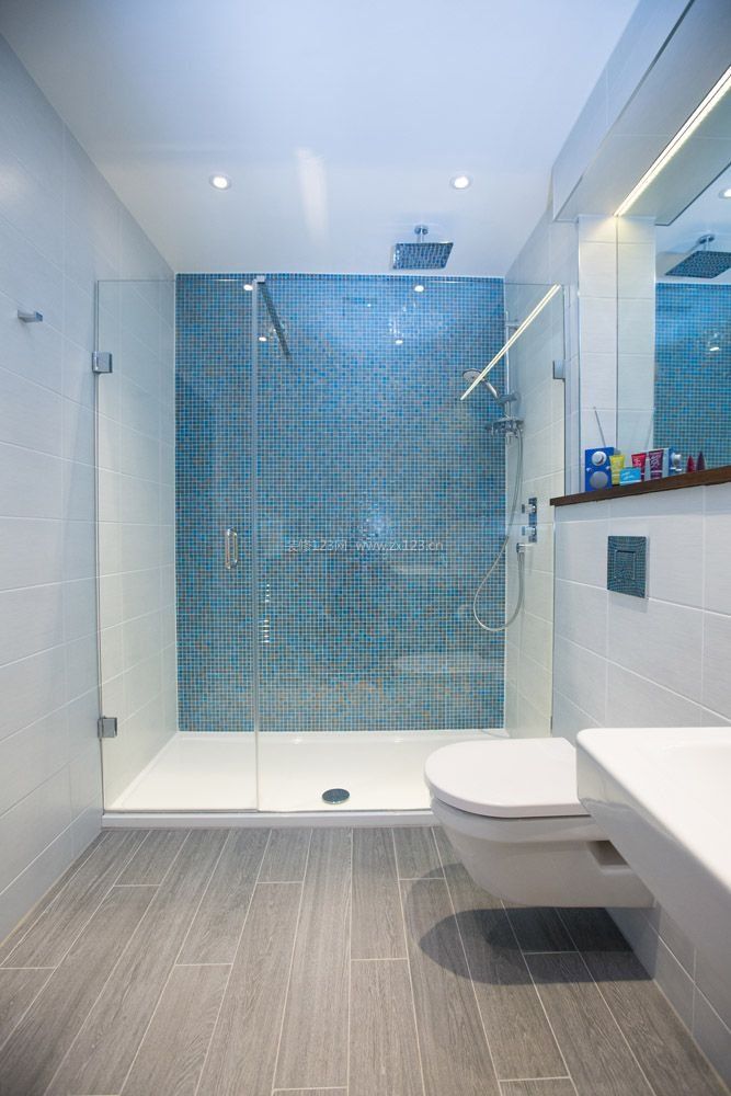 小长方形卫生间淋浴房装修效果图片2023
