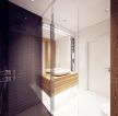 黑白小卫生间淋浴房装修效果图片 