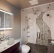小卫生间淋浴房创意背景墙效果图片 